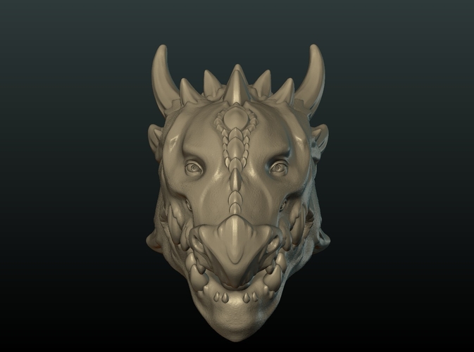 Demon Dragon Head 3D Print 205060