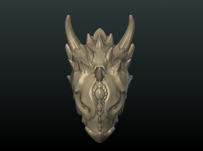 Demon Dragon Head 3D Print 205061