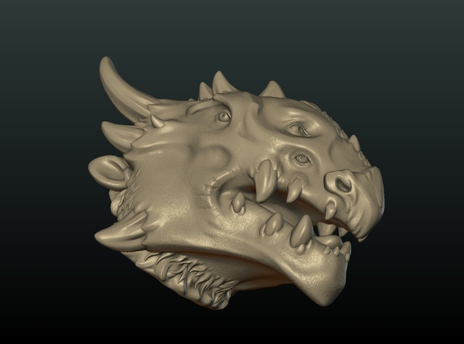 Demon Dragon Head 3D Print 205062