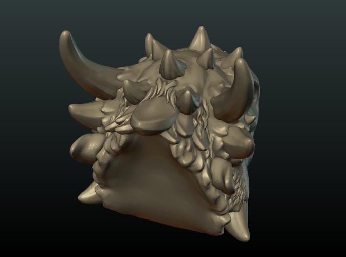 Demon Dragon Head 3D Print 205064