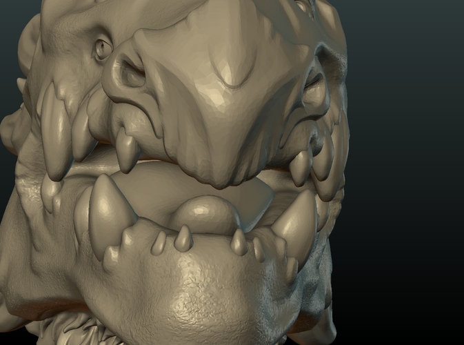 Demon Dragon Head 3D Print 205068
