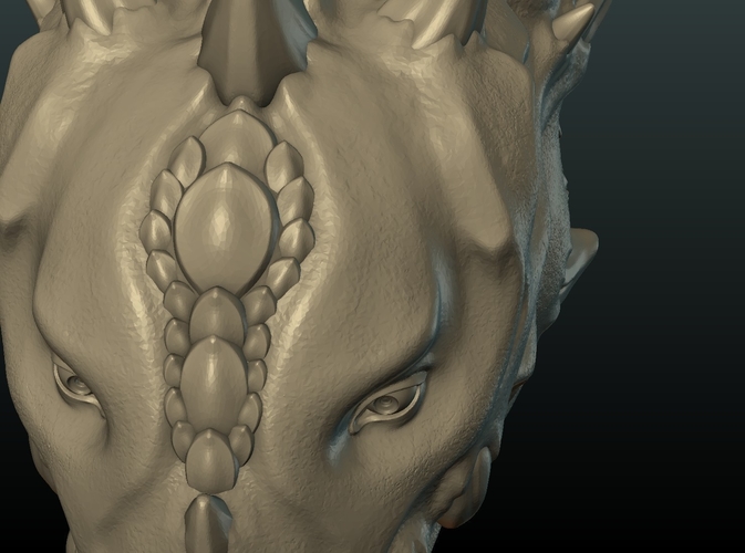 Demon Dragon Head 3D Print 205069