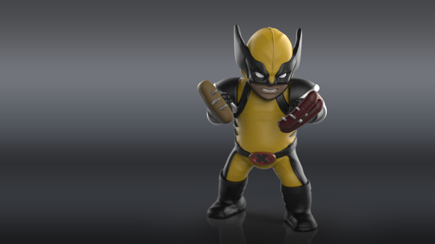 Chubby Wolverine (low res) 3D Print 205123