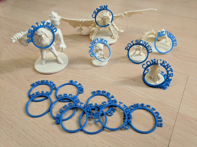 D&D Condition Rings 3D Print 205147
