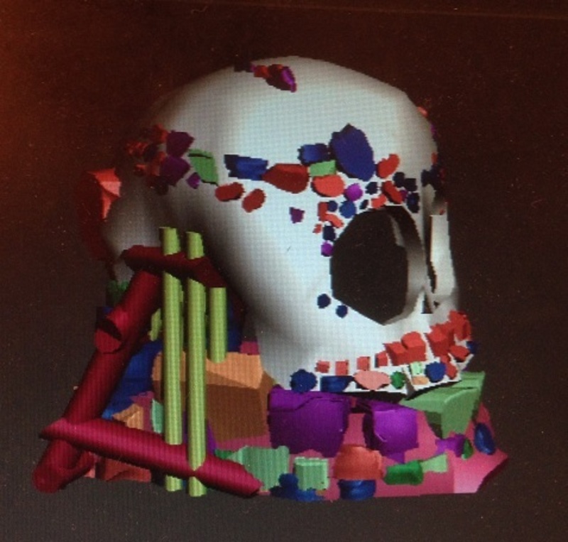 skull and jaw decoration ornament 
