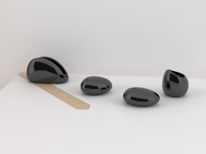 Salt and pepper spa stones set 3D Print 205611