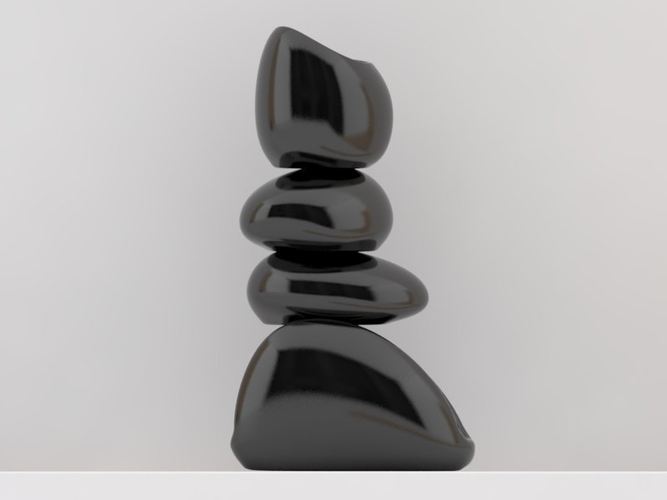 Salt and pepper spa stones set 3D Print 205612