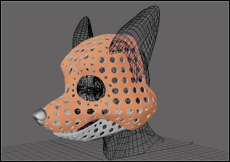 Fursuit- or puppet-head base - version 51 - toon canine