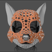 Fursuit- or puppet-head base - version 51 - toon canine - Thumbnail 2