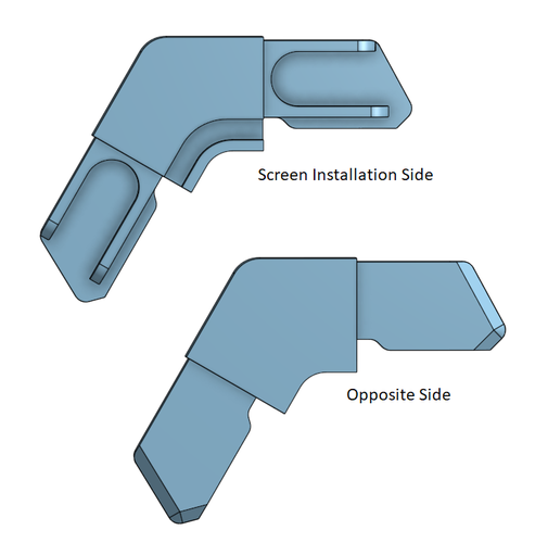 Screen Frame Corner 120° for 5/16" Screen Framing 3D Print 205763