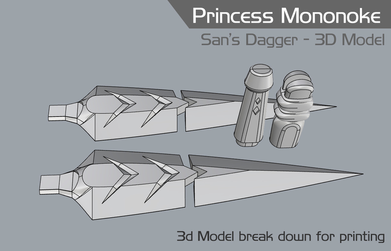 Princess Mononoke: San's Dagger 3D Print 205783
