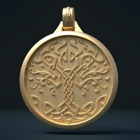 Small Tree Pendant 3D Printing 205857