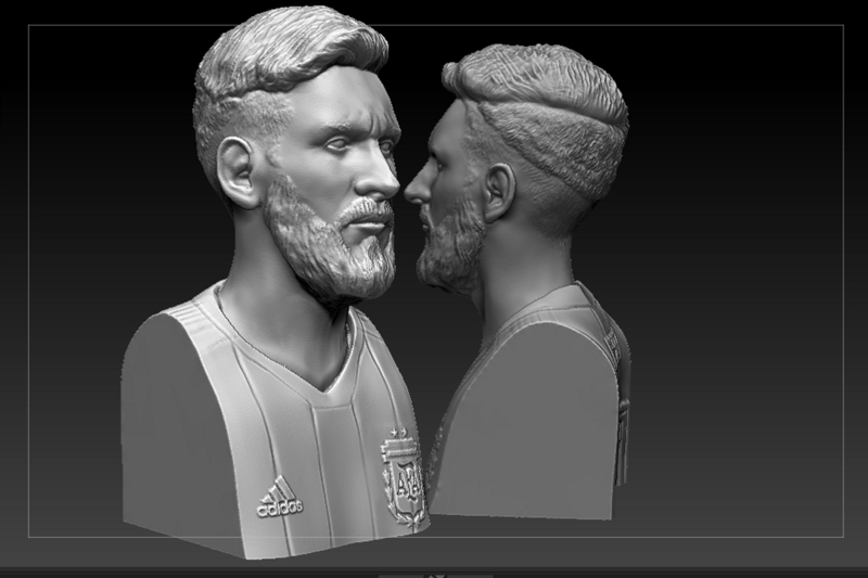 bust of messi mundial 2018