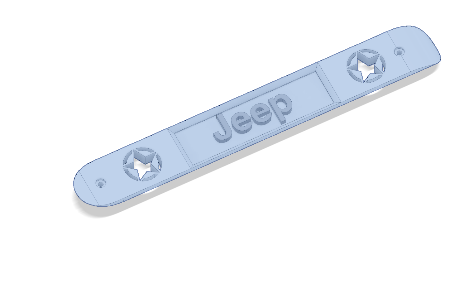 3D Printed Jeep Wrangler JK Door Handle Insert with Jeep in Center by MRiz  | Pinshape