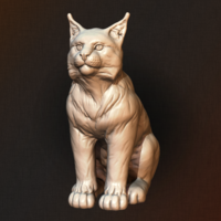Small Lynx Kitten 3D Printing 206066