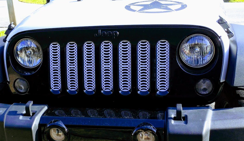 Jeep Wrangler JK Grille Inserts with Grill Design
