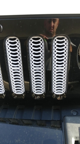 Jeep Wrangler JK Grille Inserts with Grill Design 3D Print 206099
