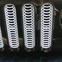 Jeep Wrangler JK Grille Inserts with Grill Design - Thumbnail 2