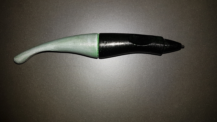Ergonomic Pen - Takes a Standard Biro Inner 3D Print 206148