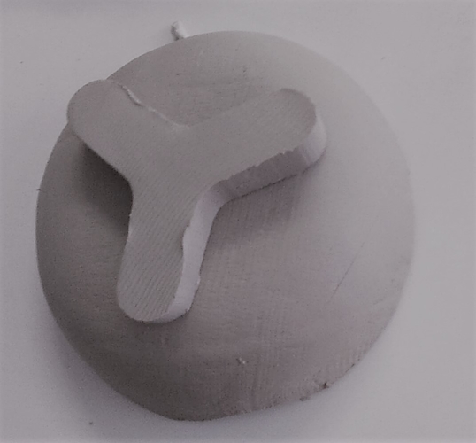 Y shape ceramic die 4"x4" (solid) 3D Print 206202