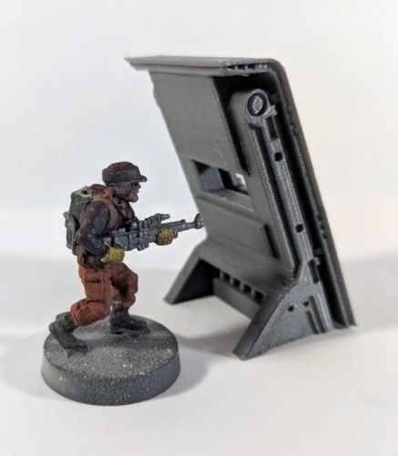 Barricade/Blast Shield - 28mm Terrain 3D Print 206354