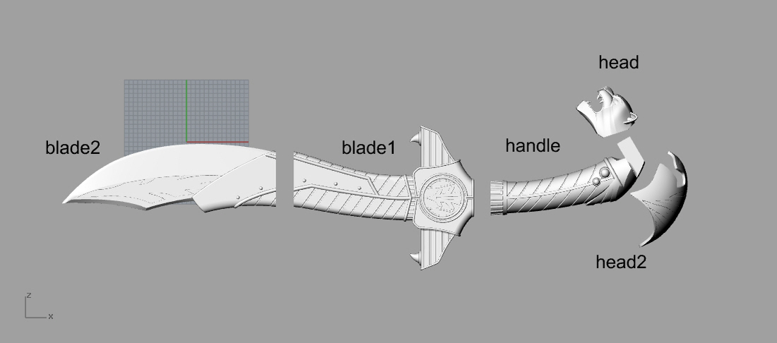 Power Rangers Legacy Saba Sword replica 3D print model 3D Print 206661