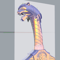 Power Rangers Legacy Saba Sword replica 3D print model - Thumbnail 3