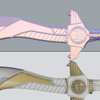 Power Rangers Legacy Saba Sword replica 3D print model - Thumbnail 4