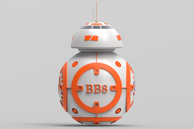 this is bb8 a robot for starwars ,,the colors are white and orange modeled ...