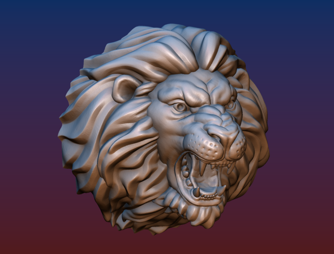 Lion head BEAD 3D Print 206760