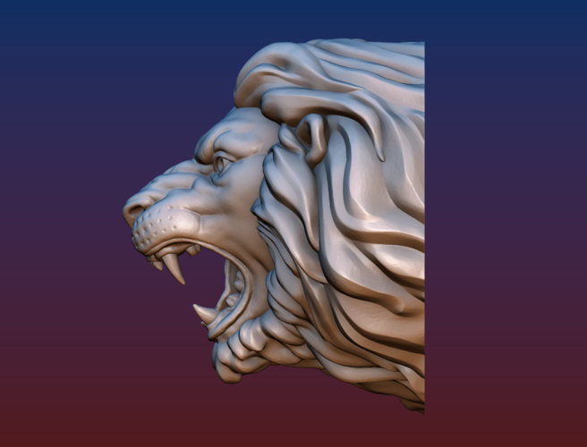 Lion head BEAD 3D Print 206762
