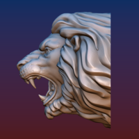 Lion head BEAD - Thumbnail 3