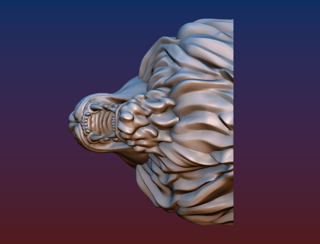 Lion head BEAD 3D Print 206765