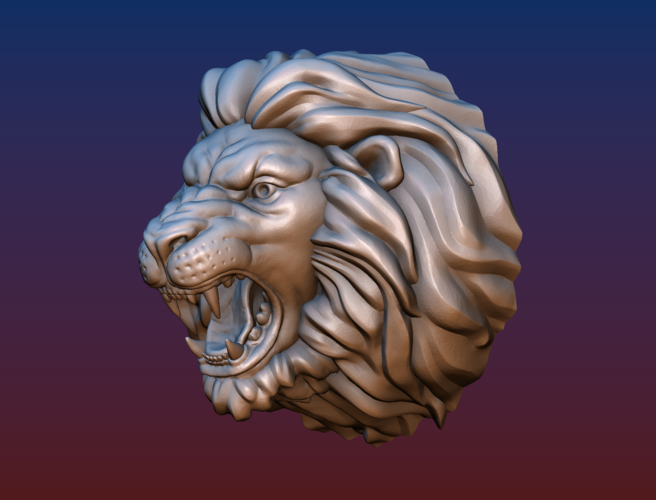 Lion head BEAD 3D Print 206766