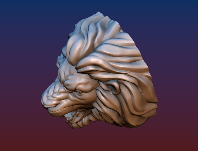 Lion head BEAD 3D Print 206767