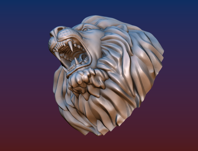 Lion head BEAD 3D Print 206768