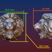 Lion head BEAD - Thumbnail 11