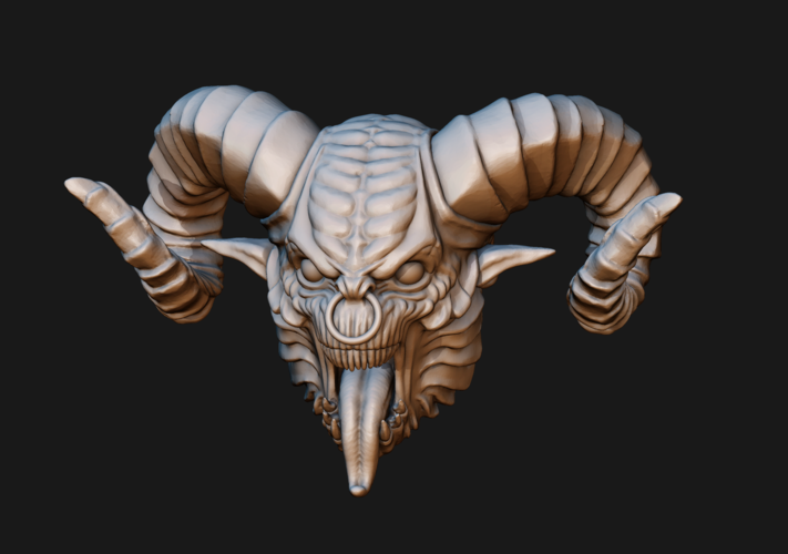 Demon head v2 3D Print 206772