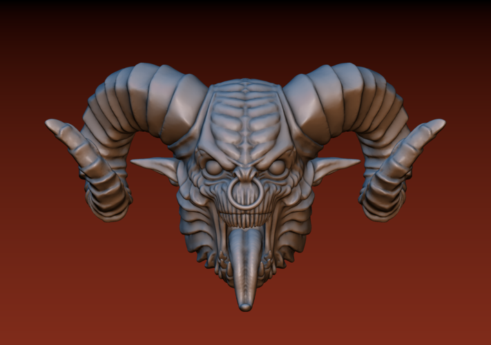 Demon head v2 3D Print 206773
