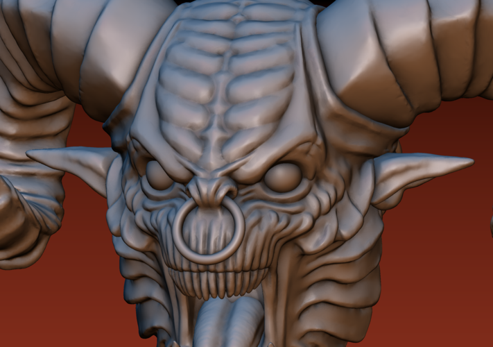 Demon head v2 3D Print 206791