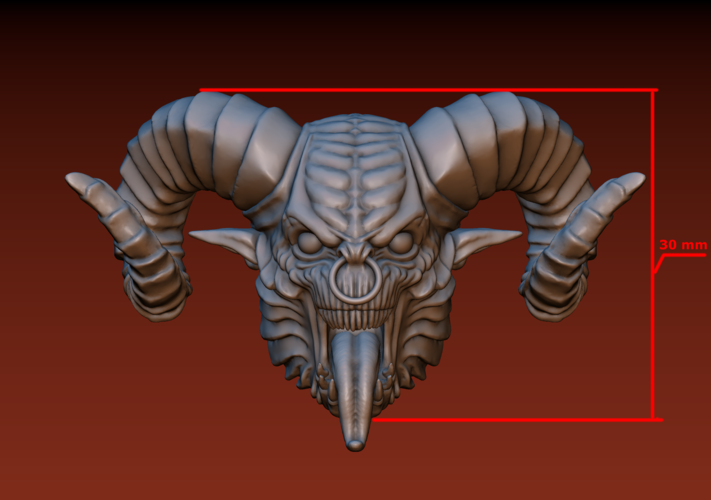 Demon head v2 3D Print 206792