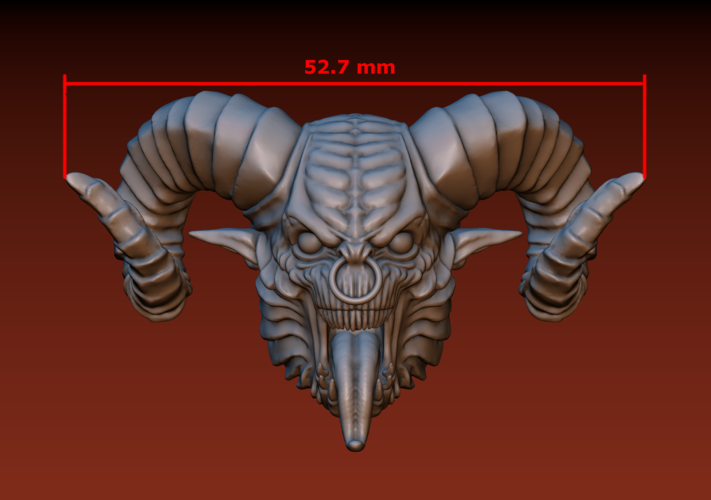 Demon head v2 3D Print 206793