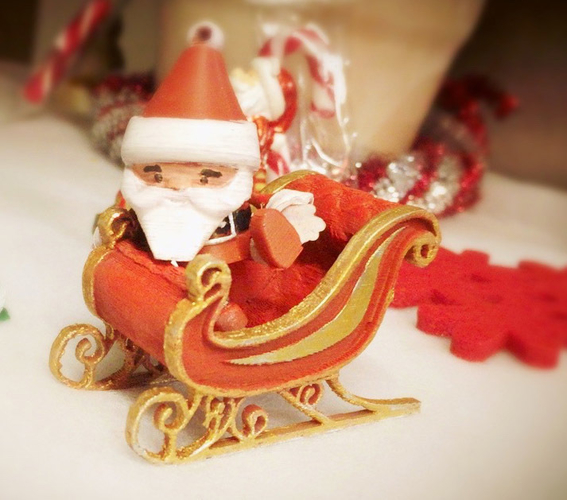 Sleigh Santa Claus 3D Print 206808
