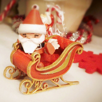 Small Sleigh Santa Claus 3D Printing 206808