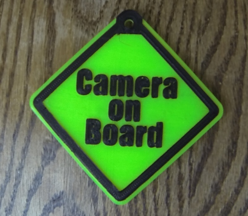 Camera On Board safety sign