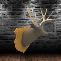 Wall Plaque Mounted Deer Head Trophy - Thumbnail 6