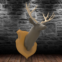 Wall Plaque Mounted Deer Head Trophy - Thumbnail 10