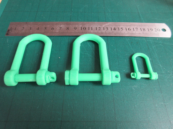 Tank style Tow Hook (Shackle) 3D Print 207041