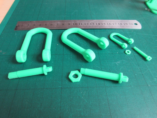 Tank style Tow Hook (Shackle) 3D Print 207043