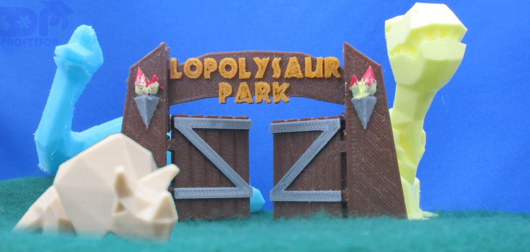 Lowpolysaurus Park Gates 3D Print 207140